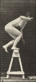 Plate 171 Stepping up on a trestle, jumping down and turning — figure reference